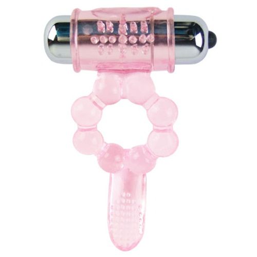 BAILE - ANNEAU EN SILICONE LANGUE 10 RYTHMES AVEC VIBRATION ROSE