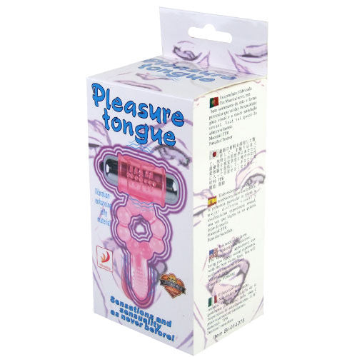 BAILE - ANNEAU EN SILICONE LANGUE 10 RYTHMES AVEC VIBRATION ROSE
