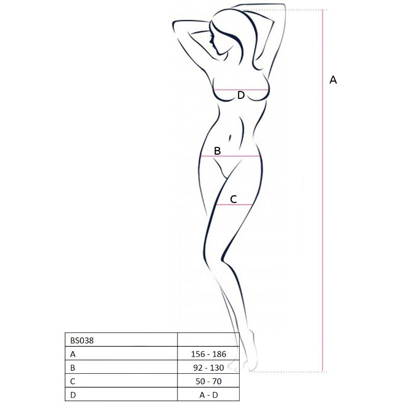 PASSION - FEMME BS038 BODY BLANC TAILLE UNIQUE
