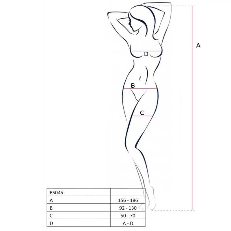 PASSION - WOMAN BS045 BODYSTRING NOIR TAILLE UNIQUE