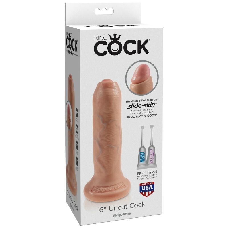 KING COCK - GODEMICHET RÉALISTE NON CIRCONCIS NATUREL 15 CM