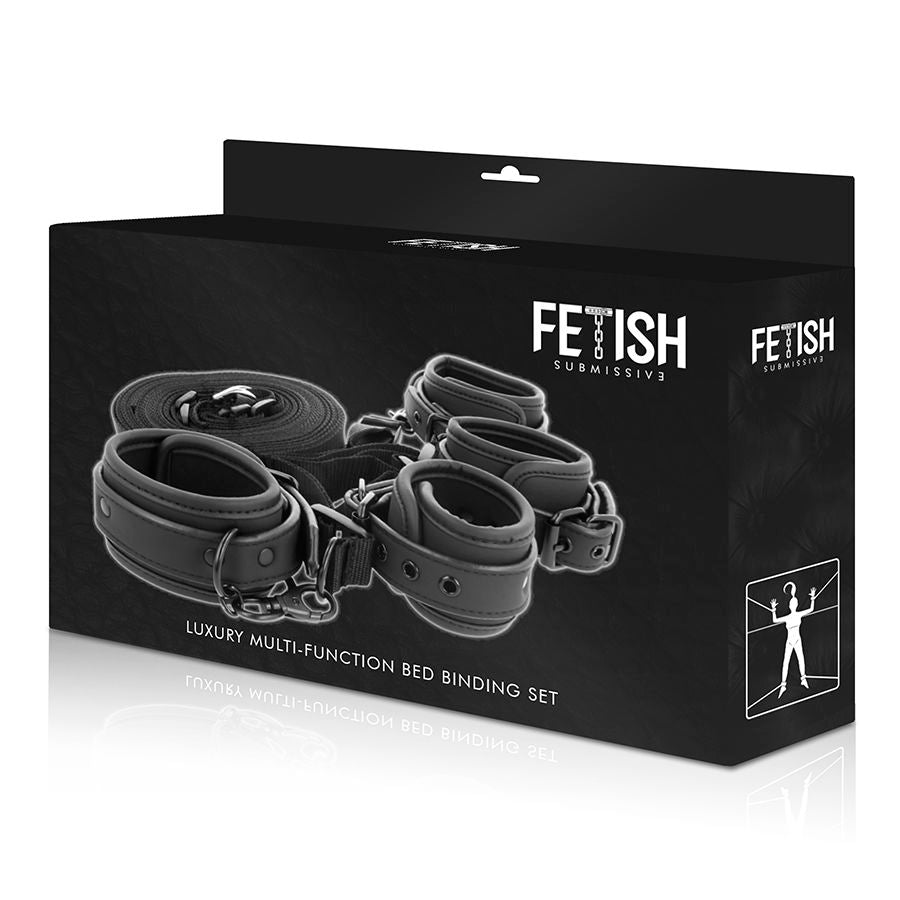 FETISH SUBMISSIVE - NEOPRENE-LINED HANDCUFFS AND RESTRAINT SET