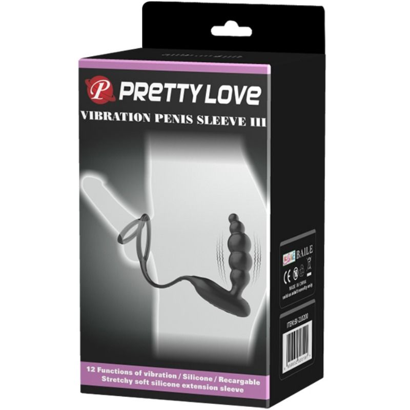 PRETTY LOVE - ANNEAUX PÉNIS AVEC PLUG VIBRANT