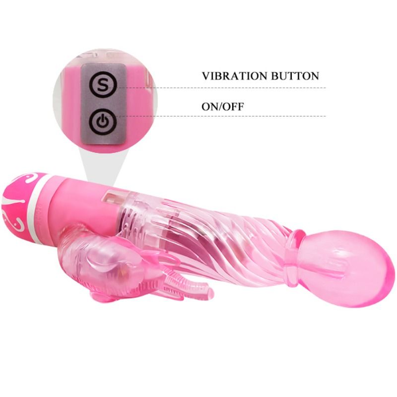 DANSE - VIBRATEUR MULTI-VITESSES AVEC STIMULATEUR ROSE