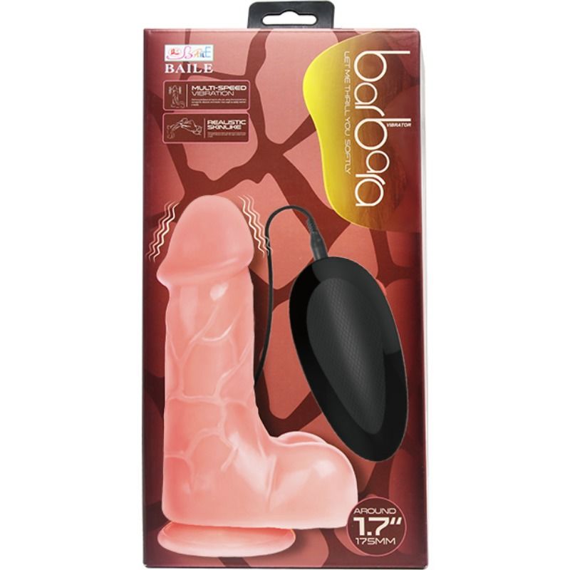 BAILE - VIBROMASSEUR RÉALISTE BÁRBARA NATUREL 21 CM