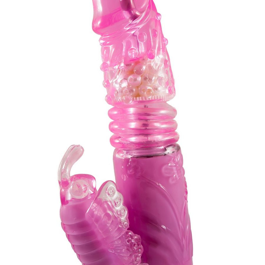 BAILE - TRAVEL PARTNER VIBRATEUR LAPIN ROTATIF HAUT ET BAS ROSE