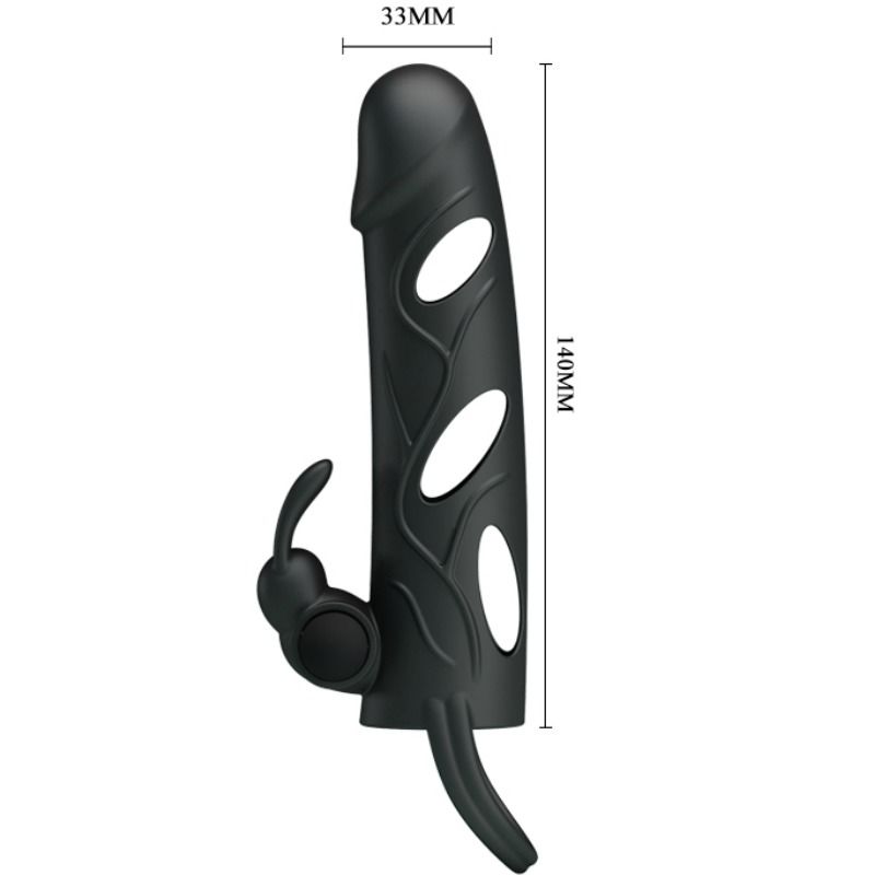 PRETTY LOVE - VIBRATING SILICONE SLEEVE 14 CM 2.0
