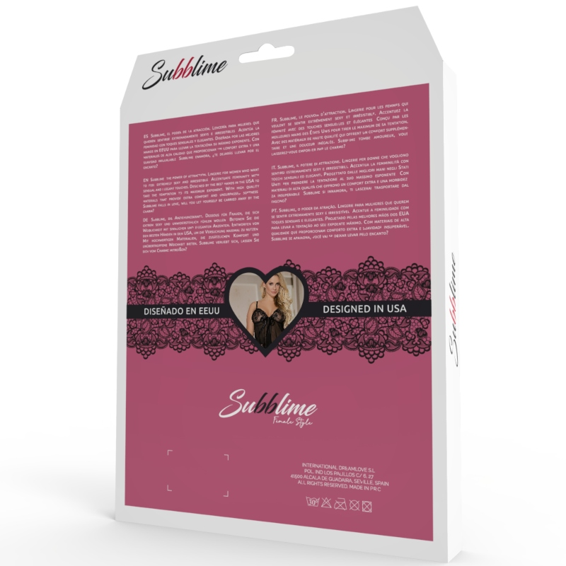 SUBBLIME - SHORT DRESS + BLACK THONG SET L/XL