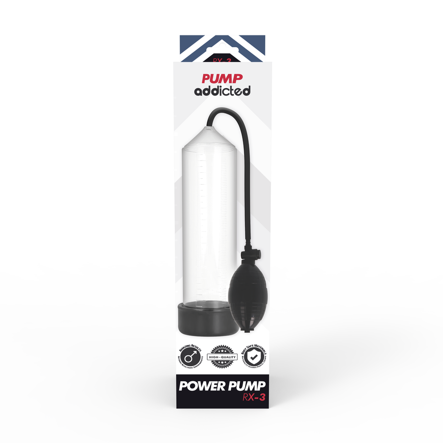 PUMP ADDICTED - POMPE À ÉRECTION RX3 TRANSPARENTE