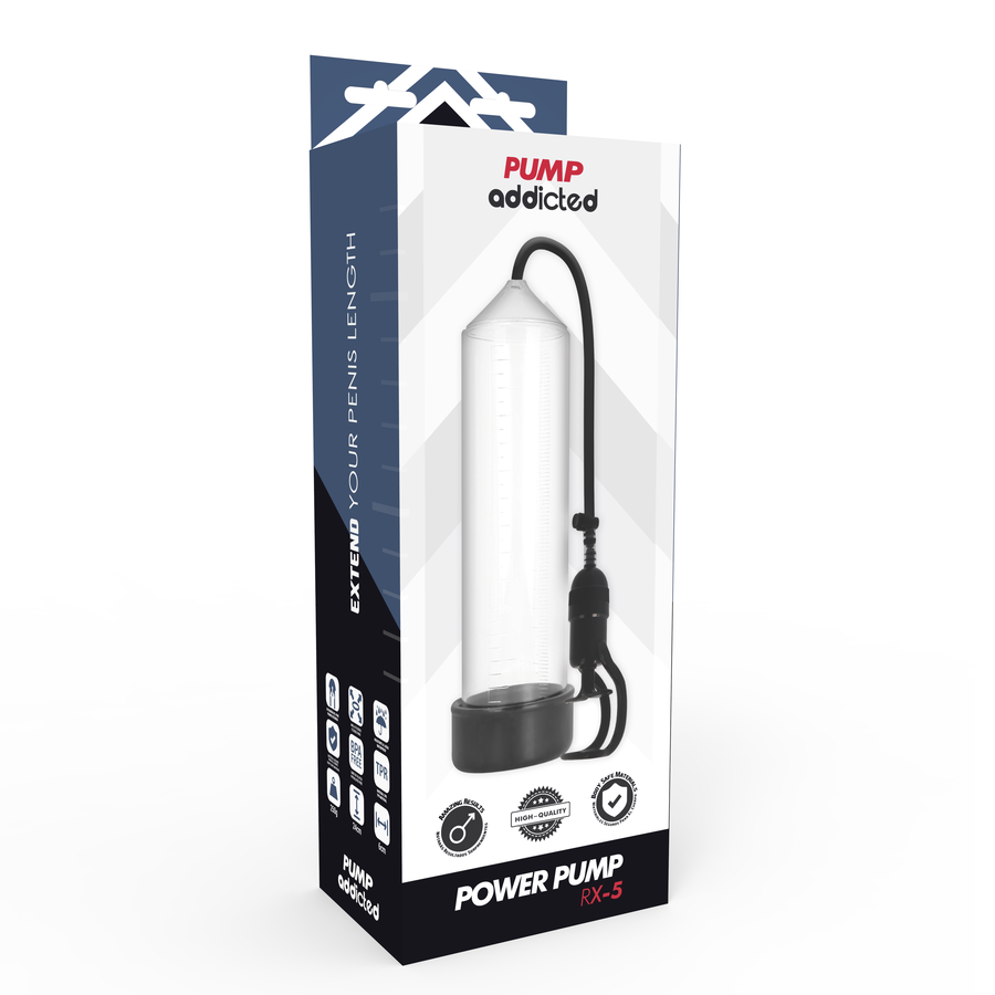 PUMP ADDICTED - POMPE À ÉRECTION RX5 TRANSPARENTE