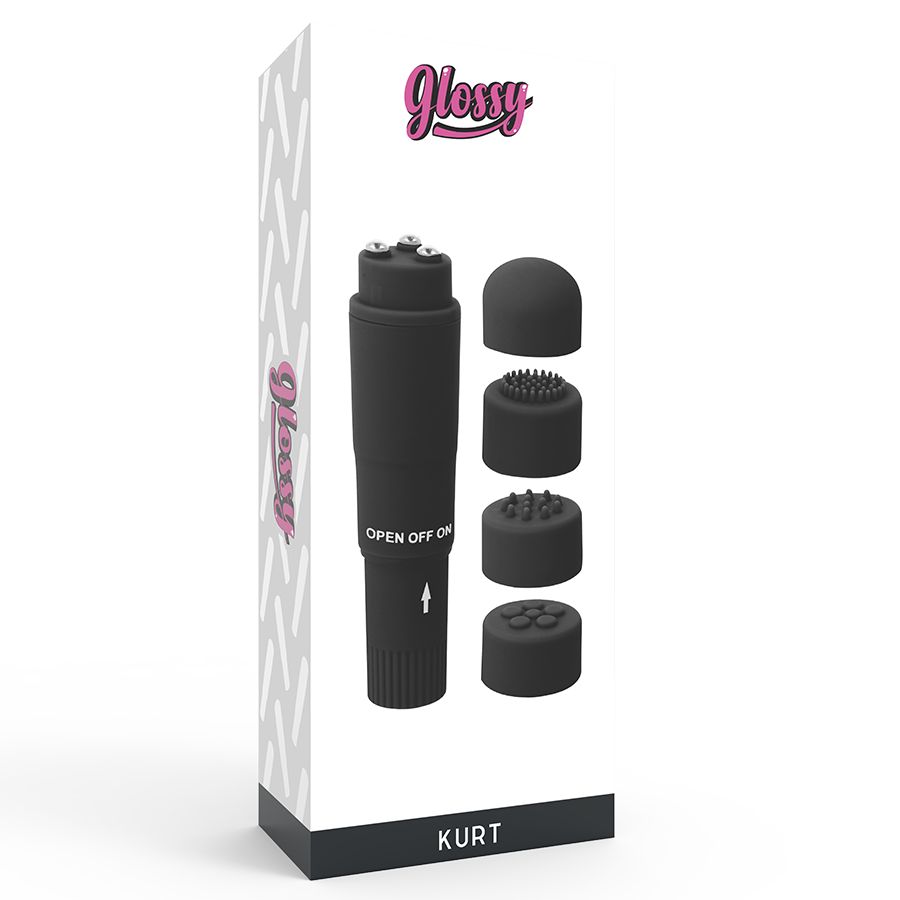 GLOSSY - POCKET KURT BLACK MASSAGER
