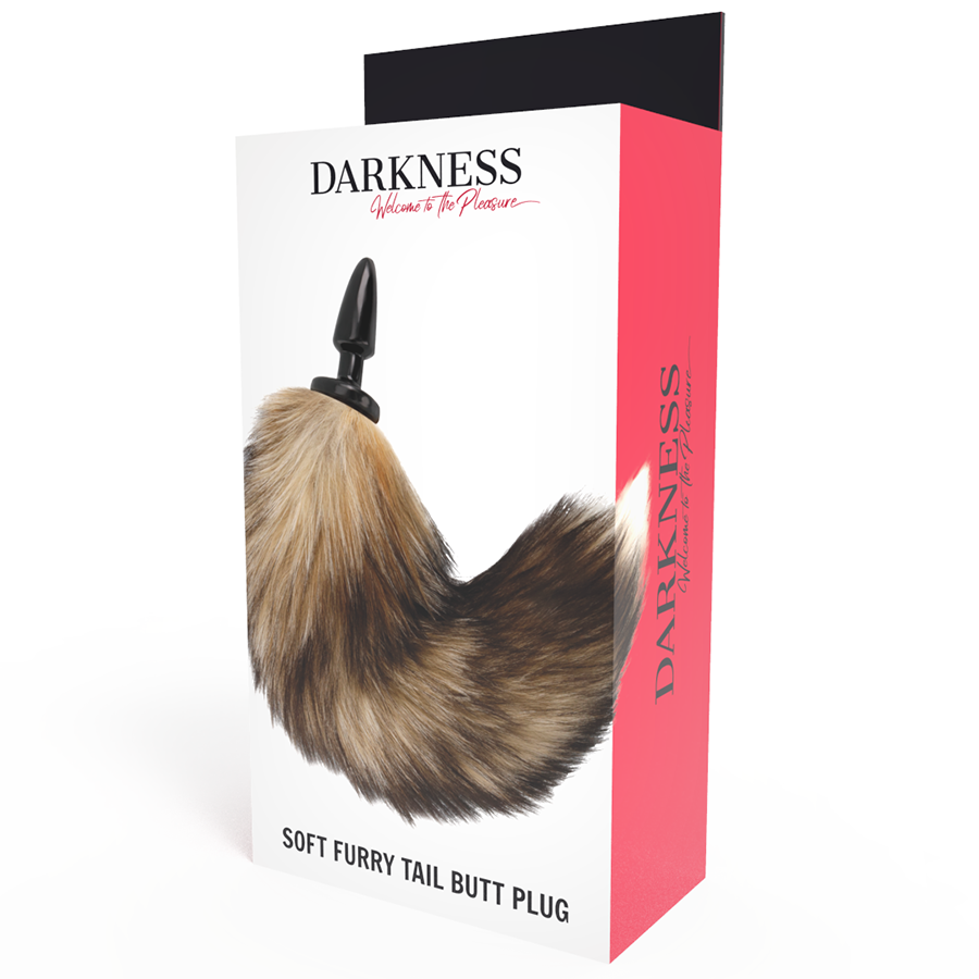 DARKNESS - GODEMICHET NATUREL AVEC PLUG ANAL EN SILICONE 10 CM