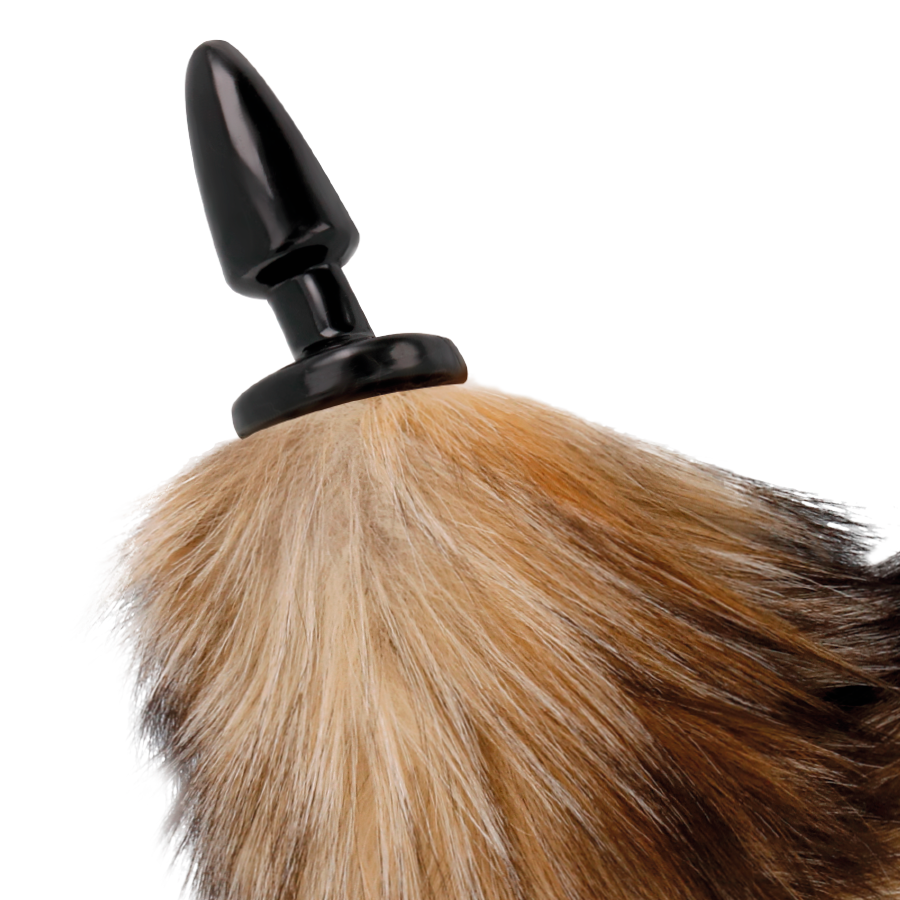 DARKNESS - GODEMICHET NATUREL AVEC PLUG ANAL EN SILICONE 10 CM
