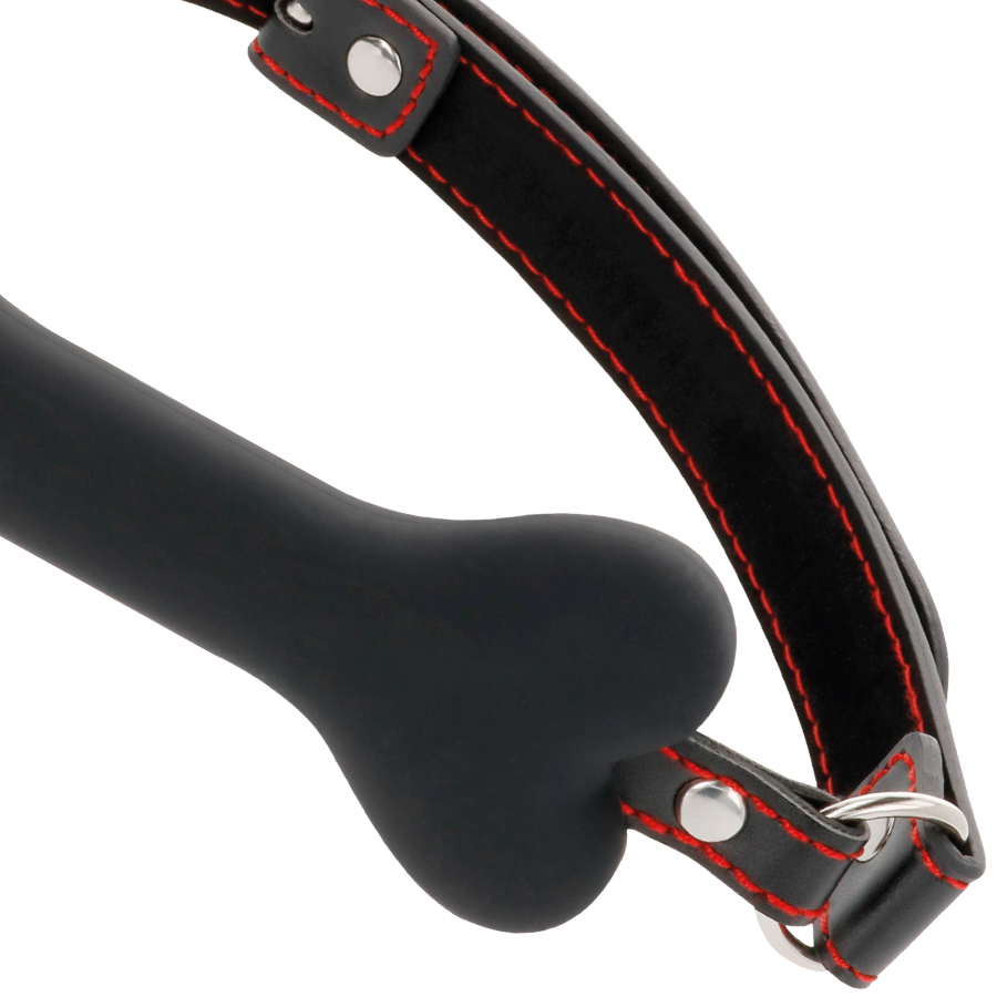 DARKNESS - BAILLON SILICONE NOIR EN FORME D'OS