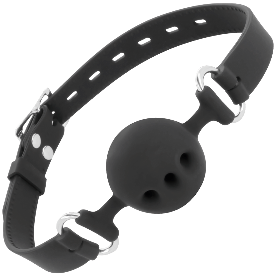 DARKNESS - BAILLON RESPIRANT EN SILICONE NOIR