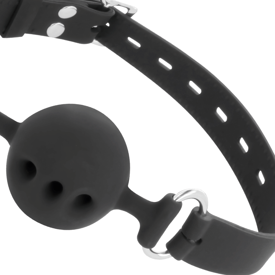 DARKNESS - BAILLON RESPIRANT EN SILICONE NOIR