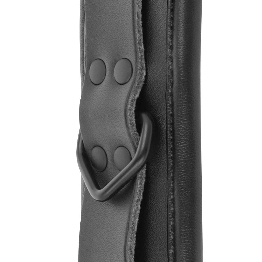DARKNESS - ADJUSTABLE LEATHER HANDCUFFS BLACK