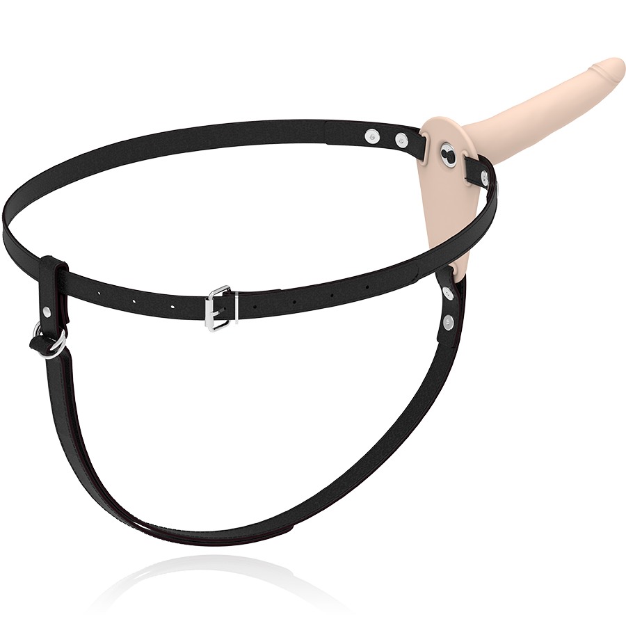 HARNAIS SOUMIS FÉTICHE - VIBREUR EN SILICONE FLESH 15 CM