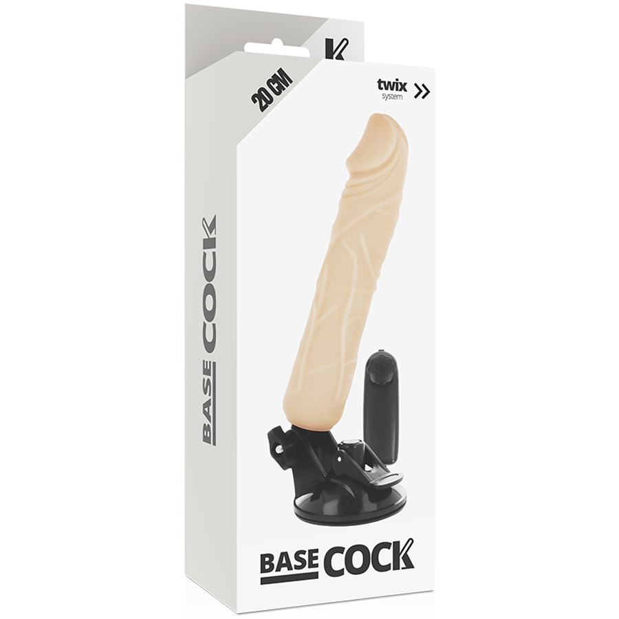 BASECOCK - VIBRATEUR RÉALISTE TÉLÉCOMMANDE NATUREL 20 CM -O- 4 CM