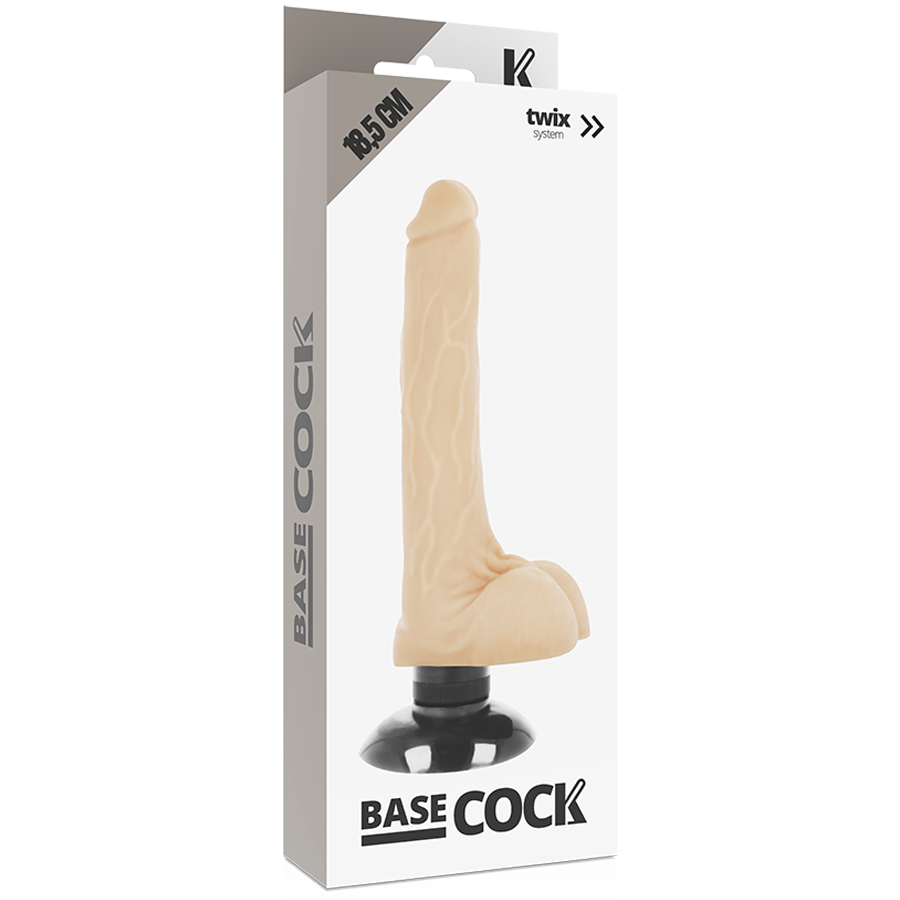 BASECOCK - VIBREUR RÉALISTE 2-1 NATUREL 18,5 CM -O- 4 CM