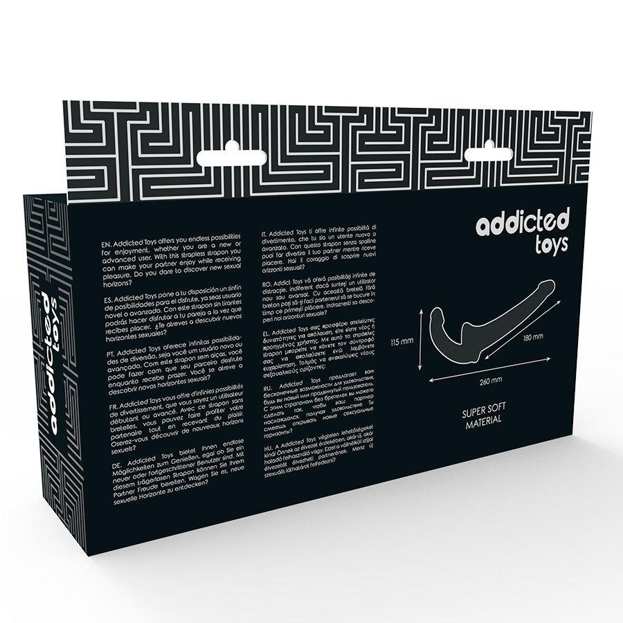 ADDICTED TOYS - GODEMICHET AVEC HARNAIS SANS FIXATION NOIR