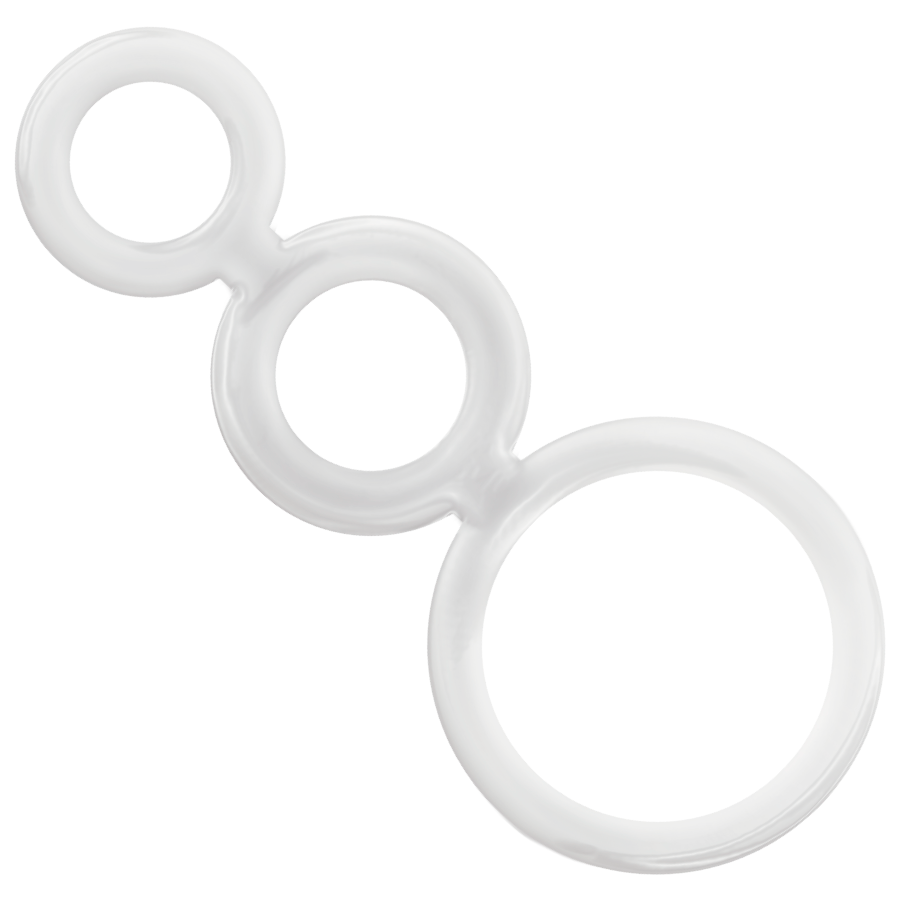 ADDICTED TOYS - SET ANILLOS PENE Y TESTÍCULOS CLEAR