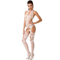 PASSION - WOMAN BS053 BODYSTOCKING BLANC TAILLE UNIQUE