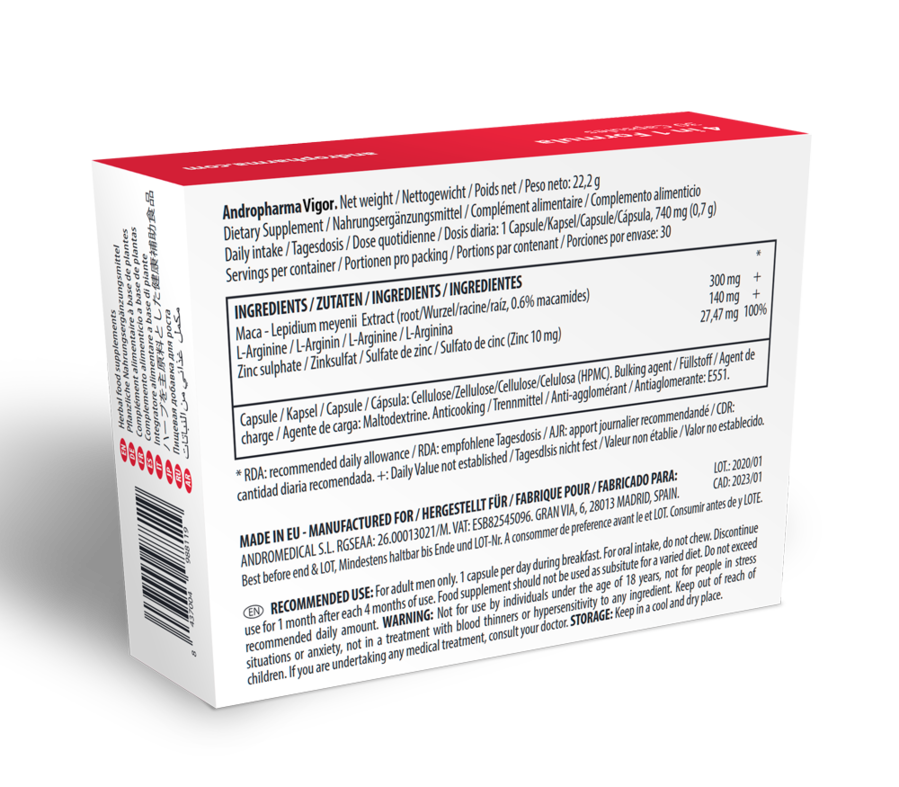 Andropharma Vigor – Herbal food supplement for male libido