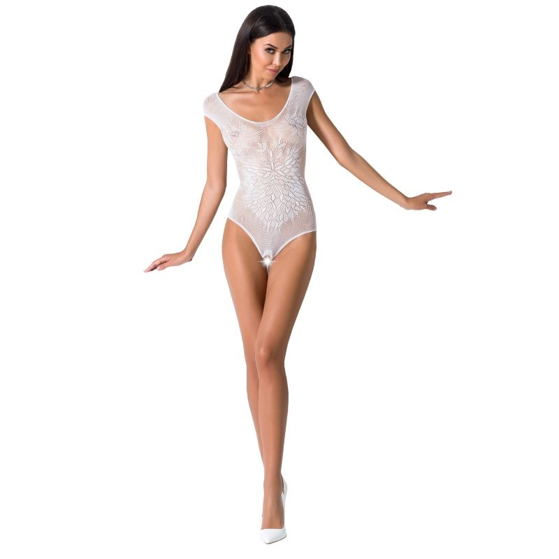 PASSION - WOMAN BS064 BODYSTOCKING BLANC TAILLE UNIQUE