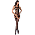 PASSION - WOMAN BS066 BODYSTOCKING BLACK ONE SIZE
