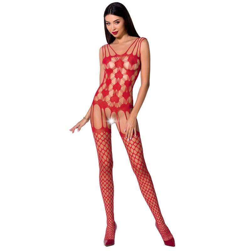 PASSION - WOMAN BS067 BODYSTOCKING RED ONE SIZE