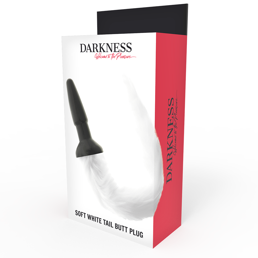 DARKNESS - SILICONE ANAL PLUG WITH WHITE GLUE