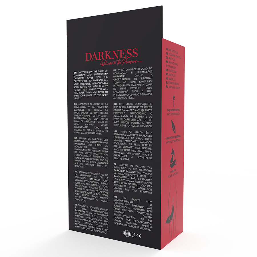 DARKNESS - SILICONE ANAL PLUG WITH WHITE GLUE