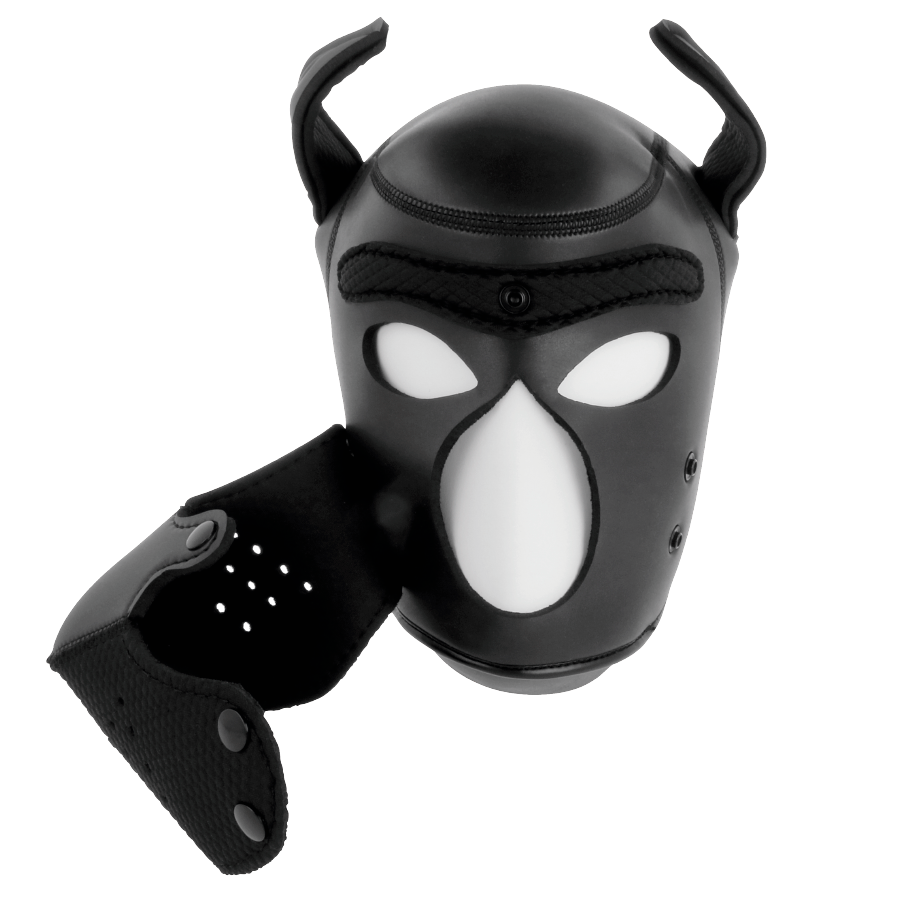 DARKNESS - NEOPRENE DOG MASK WITH REMOVABLE SNOUT L