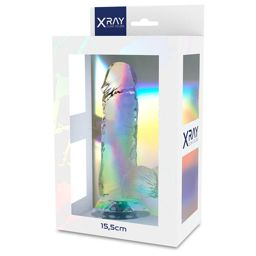RADIO DE X - GODEMICHET RÉALISTE TRANSPARENT 15,5 CM -O- 3,5 CM