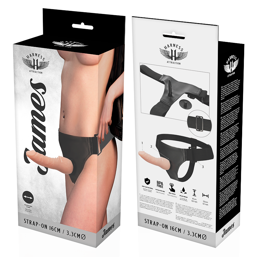 HARNESS ATTRACTION - ARNÉS  JAMES 16 CM -O- 3.3 CM