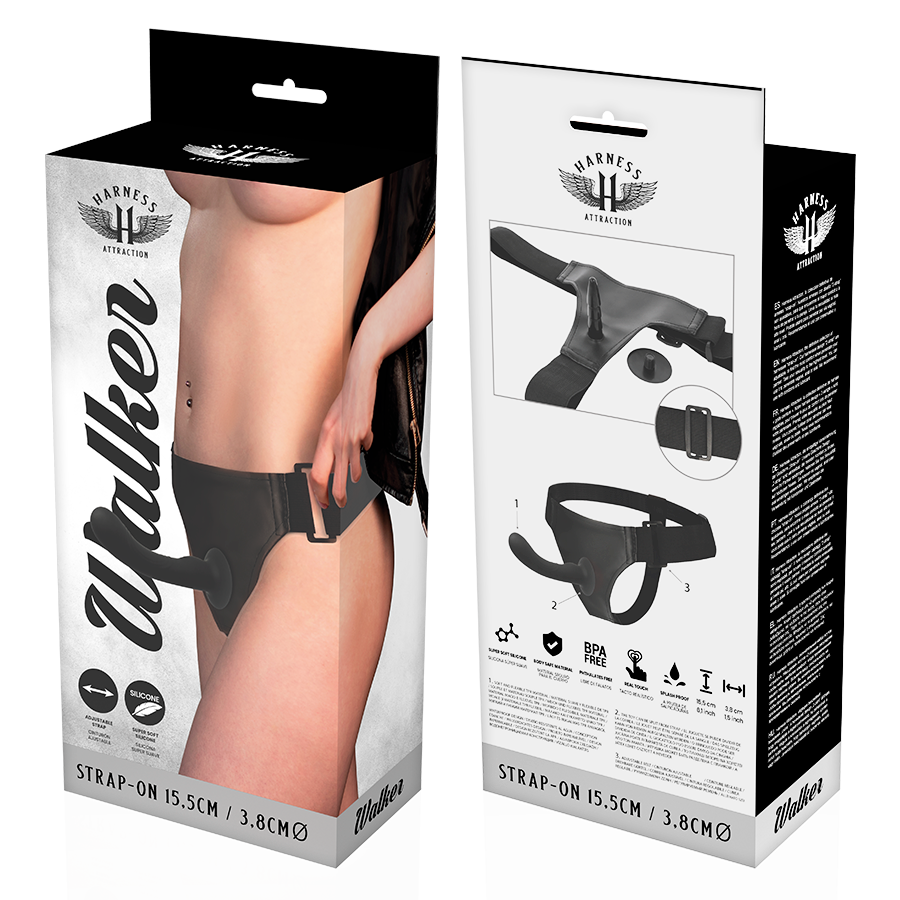 HARNAIS ATTRACTION - HARNAIS EN SILICONE WALKER POINT G 15,5 CM -Ø- 3,8 CM