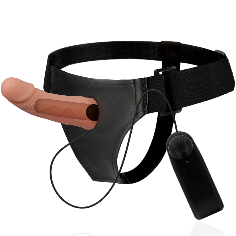HARNESS ATTRACTION - HARNAIS OUVERT CADRES AVEC VIBREUR 15 CM -OU- 5 CM