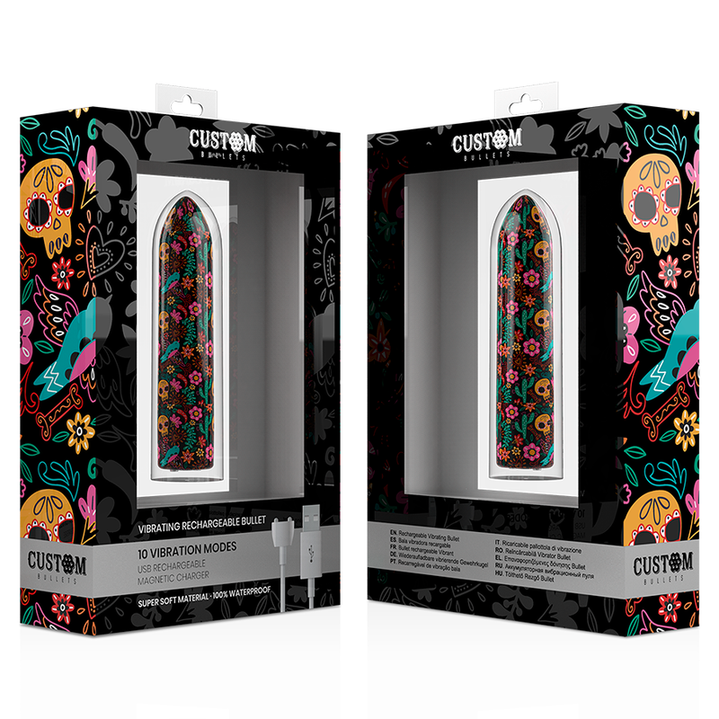 CUSTOM BULLETS - SKULL RECHARGEABLE BULLET 10 INTENSITY LEVELS