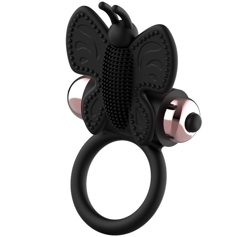 COQUETTE CHIC DESIRE - ANNEAU VIBRANT PAPILLON NOIR / OR