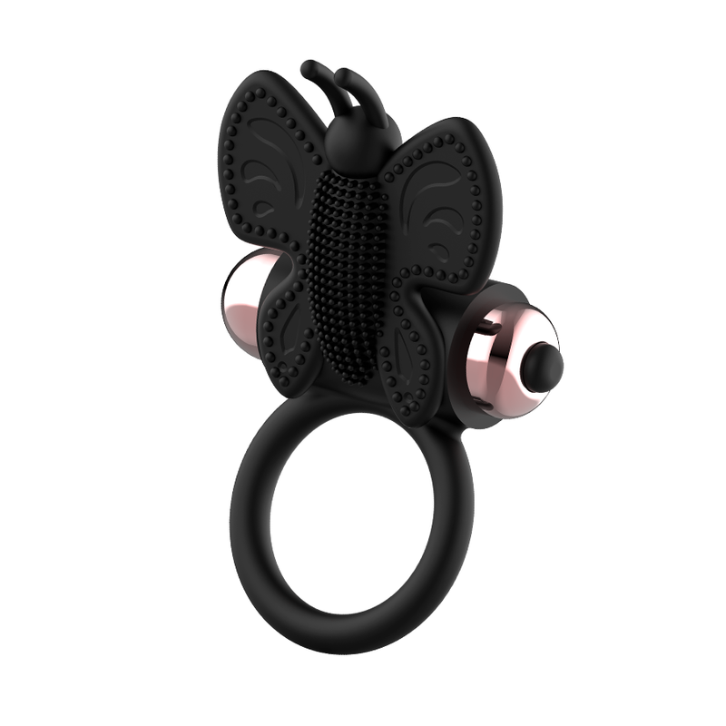 COQUETTE CHIC DESIRE - ANNEAU VIBRANT PAPILLON NOIR / OR