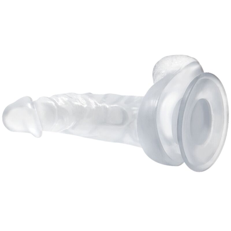 BAILE - DILDO RÉALISTE À VENTOUSE ET TESTICULES 16,7 CM TRANSPARENT