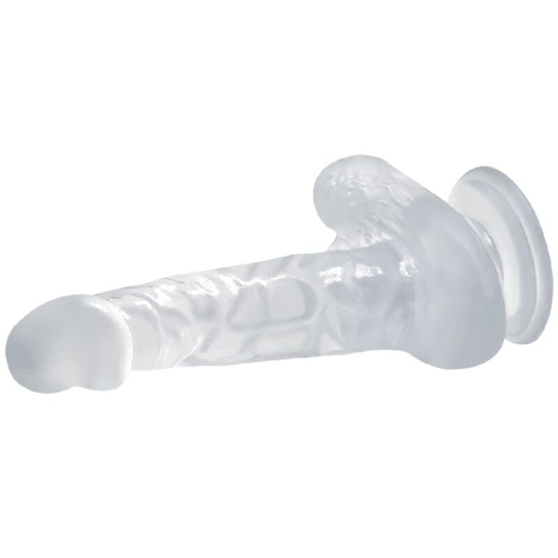 BAILE - DILDO RÉALISTE À VENTOUSE ET TESTICULES 16,7 CM TRANSPARENT