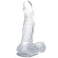 BAILE - DILDO RÉALISTE À VENTOUSE ET TESTICULES 16,7 CM TRANSPARENT