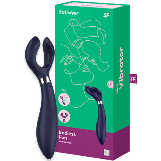 SATISFYER - PLAISIR INFINI MULTI VIBRATEUR 3 BLEU