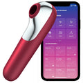 SATISFYER - DUAL LOVE VIBREUR ET STIMULATEUR CLITORIDIEN À AIR PULSÉ ROUGE