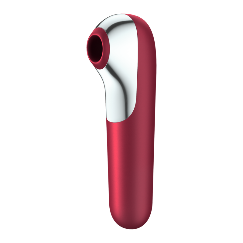 SATISFYER - DUAL LOVE VIBREUR ET STIMULATEUR CLITORIDIEN À AIR PULSÉ ROUGE