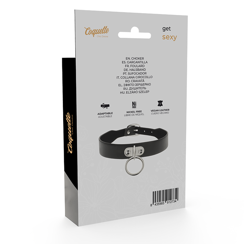 COQUETTE CHIC DESIRE - COLLIER CUIR VÉGÉTALIEN ACCESSOIRE FEMME FÉTICHE