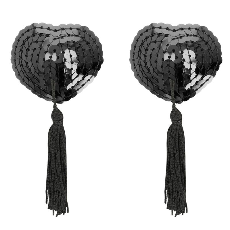 COQUETTE CHIC DESIRE - CACHE-TÉTONS NOIRS À PAILLETTES