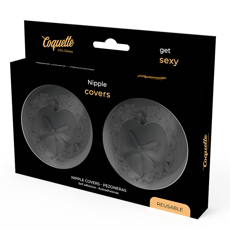 COQUETTE CHIC DESIRE - CACHE-TÉTONS EN DENTELLE NOIRE